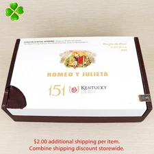 Romeo y Julieta Toro Kentucky Derby Empty Wood Cigar Box 11" x 7" x 3"