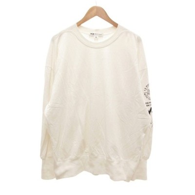 Yohji Yamamoto adidas Y-3 18SS Sweat Trainer Crew Neck Arm Logo Print L Used 15d