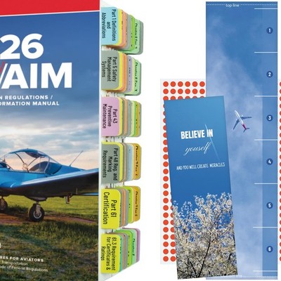 Index Tabs for 2026 FAR/AIM Color-Code and Laminated Book Tabs for PPL with Al