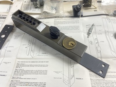 Simplex 3000 Series Mechanical Pushbutton Narrow Stile Lock Kaba NOS