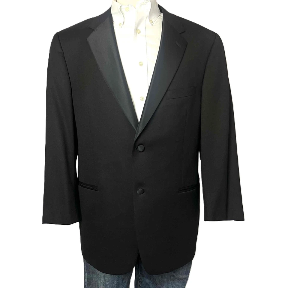 Joseph Abboud Black Size 43R Two-Button Front Tuxedo Jacket - Image 2 of 4