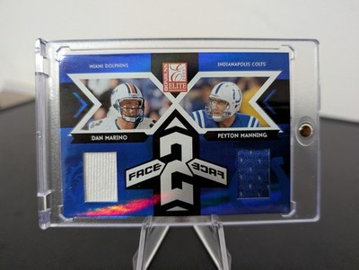 Peyton Manning & Dan Marino 2005 Donruss Elite Face 2 Face Jersey 18/250 HOF 1/1