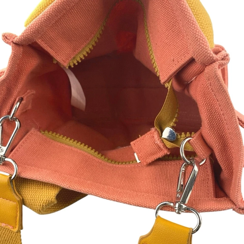 Mini Bolso Bandolera Urban Outfitters BDG Serena Para Mujer Naranja Amarillo Lona Foto 4 de 4