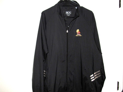 NWOT New ADIDAS Bali Hai Black Full Zip Jacket Men's Size Large Pockets Lined