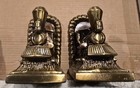 Set of Two Train Brass Locomotive Bookends — photo 2