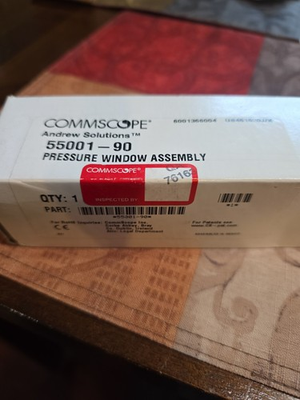 #ad 55001 90 PRESSURE WINDOW ASSEMBLY COMMSCOPE ANDREW SOLUTIONS FOR WR90. BG SD $80.00