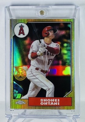 shohei ohtani rare card Shohei Ohtani RARE GOLD REFRACTOR INVESTMENT CARD TOPPS CHROME ANGELS MVP  MINT
