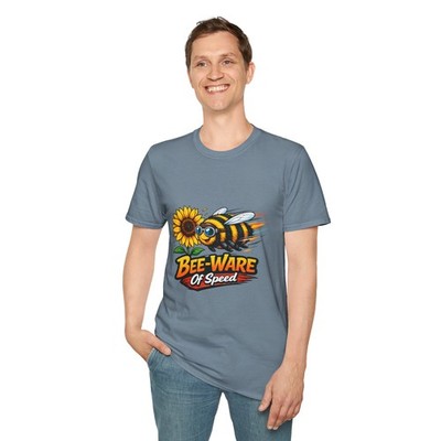 Unisex Softstyle T-Shirt Bumblebee Aviator Goggles Sunflower Speed Humor