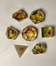 7 Piece Set Sharp Edge Dice for Dungeons and ...