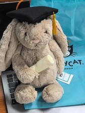 Jellycat Bashful Bunny in Graduation Outfit Adorable Plush Toy 12.2 Inch