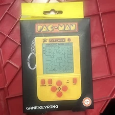 PAC-MAN GAME KEYRING~ LCD SCREEN~ ORIGINAL SOUNDS & GAMEPLAY~FIZZ CREATIONS~ NEW