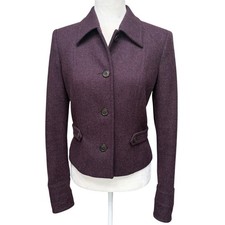 Michael Kors Purple Lambswool BlazerTailored Button Front Women's Size 6