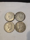 1965 - 1968 Kennedy Silver Half Dollars lot of 4 coins 40% Silver Coin