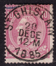 TIMBRE 1884-91 BELGIQUE N° 46-OBL. B-TRES BEAU CACHET-VOIR SCAN R/V-