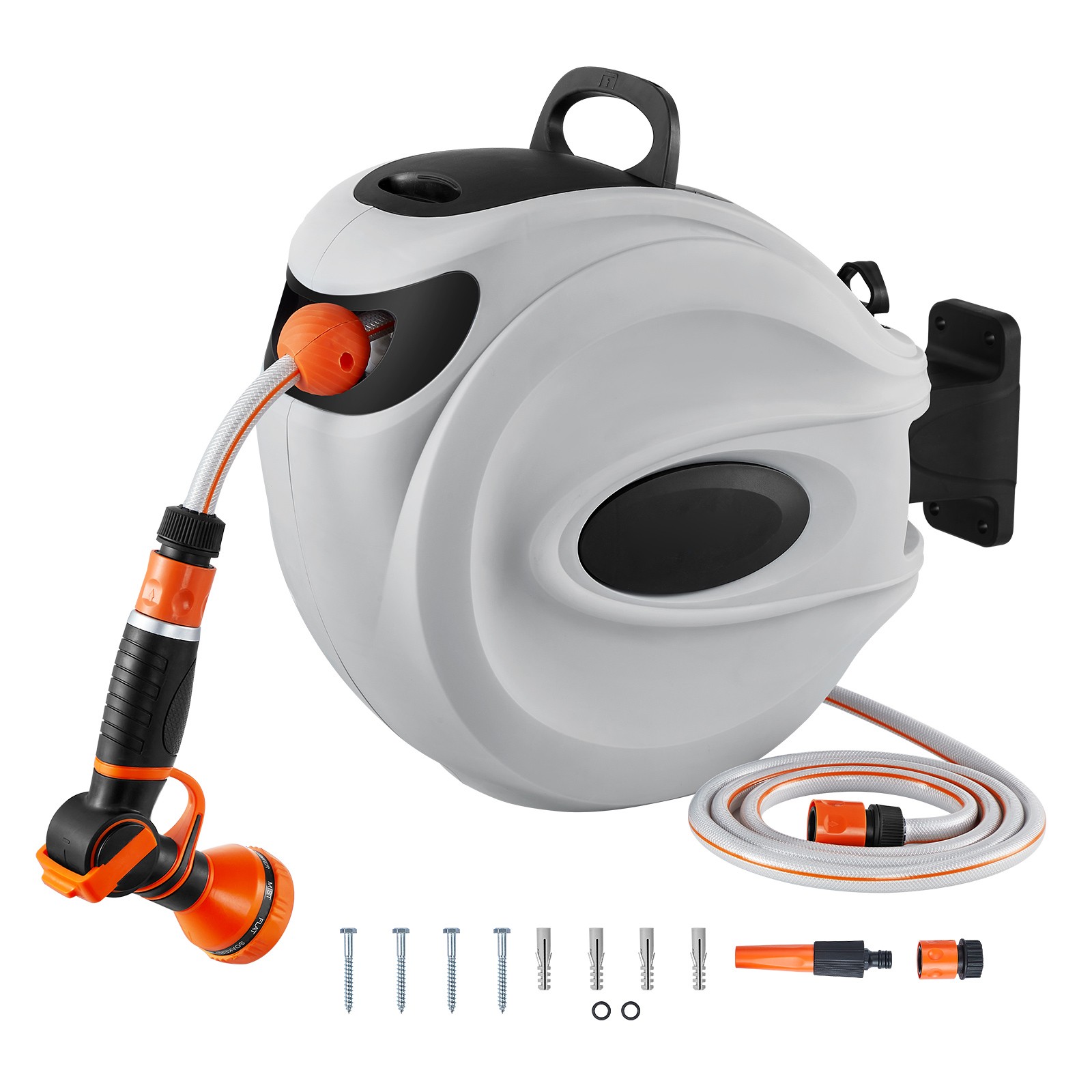 Avvolgitubo Automatico 35m Parete - Tubo Irrigazione Retrattile Girevole