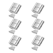 uxcell 6pcs Toggle Catch Lock, 1.2" x 1" Hasp Lock Latch x 1", Silver