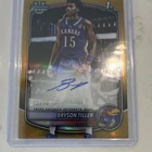 Topps Bowman Chrome 2025-26 Bryson Tiller CPA Auto Gold  /50 Kansas Jayhawks