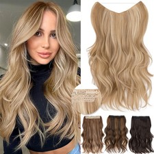 Hidden Invisible Clip Wire In One Piece 100 Real as Human Hair Extension Ring