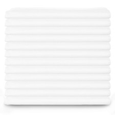 White Cotton Pillow Cases Standard Size Set of 12, Heavy Weight Quality Pillo...