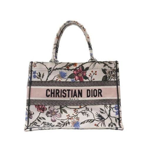 Dior White Flower Book Tote Medium Tote Bag 120810402 | eBay