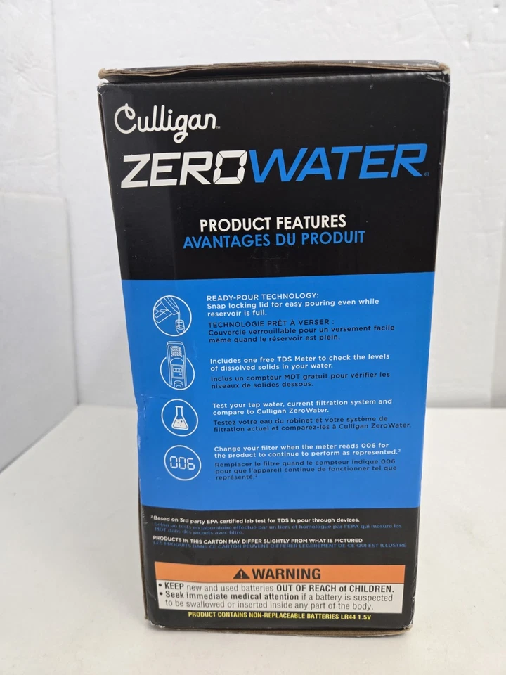 Culligan Zero Water 7 Cup 1.7 L 5-Stage Ready Pour Pitcher Water Quality Meter - Image 4 of 4