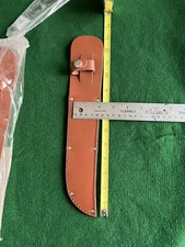 13" Sheath SH259 Brown Leather Belt Straight Knife Sheath