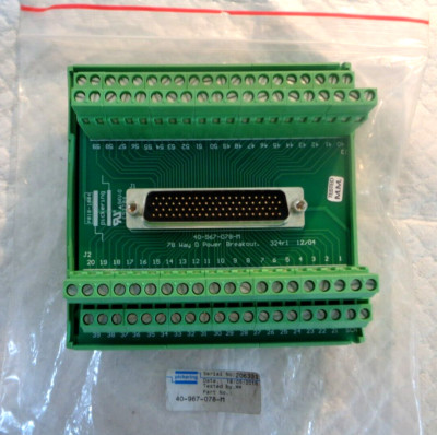 Pickering 40-967-078-M 78-Pin D-Type Power Breakout DIN Rail Mount or Interface