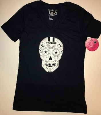 New Dallas Cowboys Football Her Style Sugar Skull V-neck &hellip;