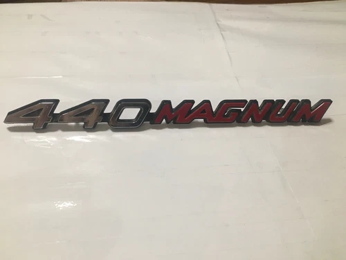 Mopar NOS 3443516 71-74 440 Magnum Charger Super Bee Hood Emblem