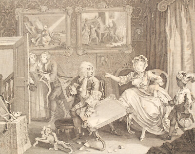 E. L. RIEPENHAUSEN (1765-1840) HOGARTH A Harlot's Progress Plate 2 Stich c. 1800