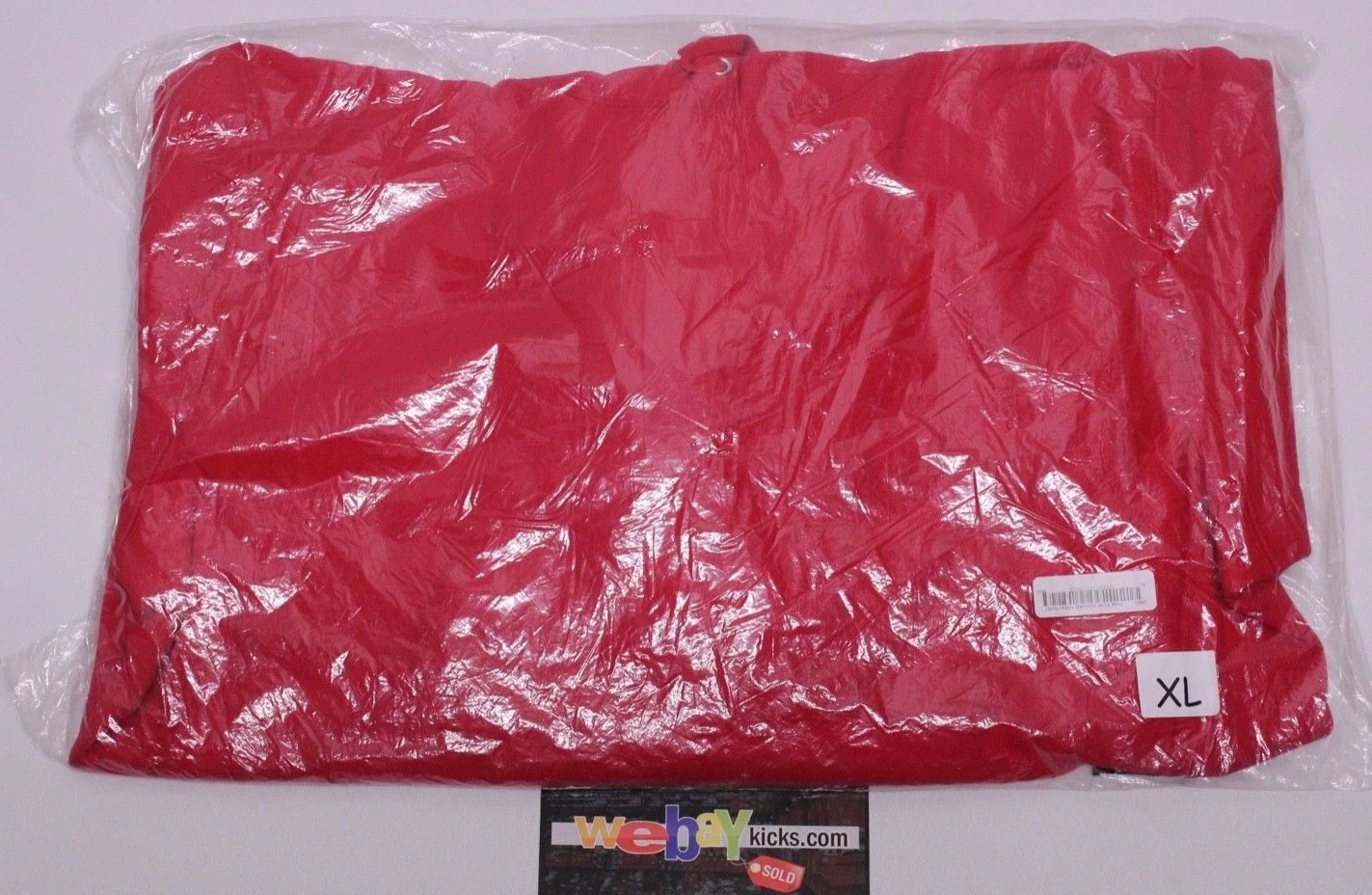 Felpa con cappuccio rossa Supreme Pure Fear limitata da uomo taglia XLarge 34436 nuova