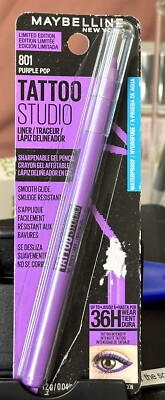 Maybelline Tattoo Studio Waterproof Liner Sharpenable Gel Pencil 801 Purple Pop