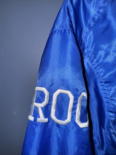Boys 10/12 Satin Jacket, Rocawear Blue, Lined, Snap Close, Pockets - Picture 5 of 7