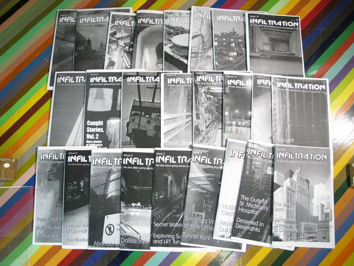 vtg 1990s 2000s zine magazine - Infiltration Urbex set #1-25 vtg 1990s 2000s zine magazine - Infiltration Urbex set #1-25