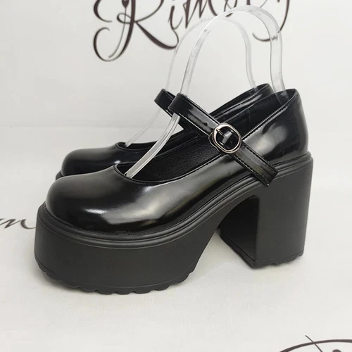 Chunky Platform Mary Jane Shoes High Heels Pumps New Sweet Thick Heel Party Shoe - Bild 9 von 19