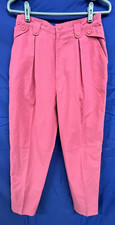 Vintage GITANO Mom Pants PINK Tapered Leg HIGH RISE Pleated Front TWILL sz 13/14
