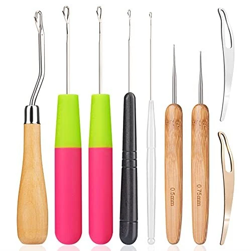 9 Pcs Crochet Hooks for Hair Latch Hook Tool Crochet Hair Needle Hair  Locking