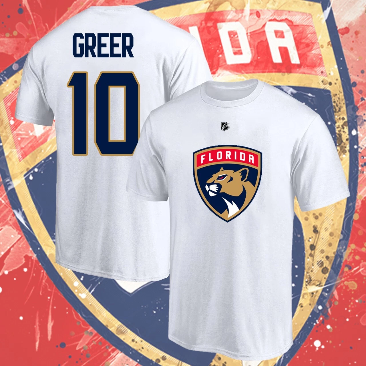 A.J. Greer #10 Florida Panthers Double Sided T-Shirt Fan Gift