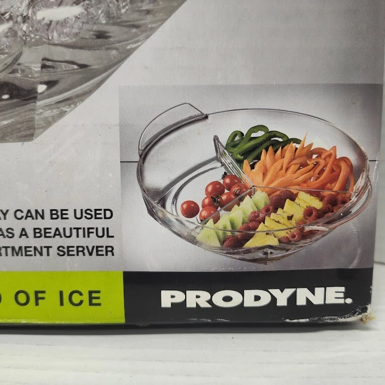 Prodyne Iced Appetizers 2 Piece Set Iced Bottom Tray Top w/ Divided Compartment - Image 3 of 4