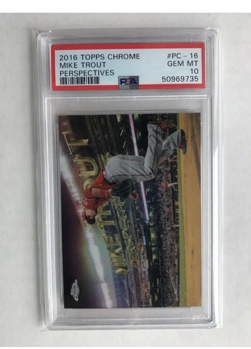 2016 Topps Chrome MIKE TROUT PERSPECTIVES #PC-16 PSA 10 GEM MINT ANGELS