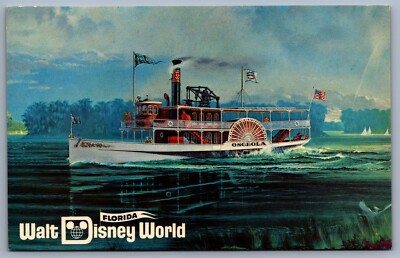 Disney World Postcard Cruising by Excursion Steamer Pre-Opening 1971 EX ...