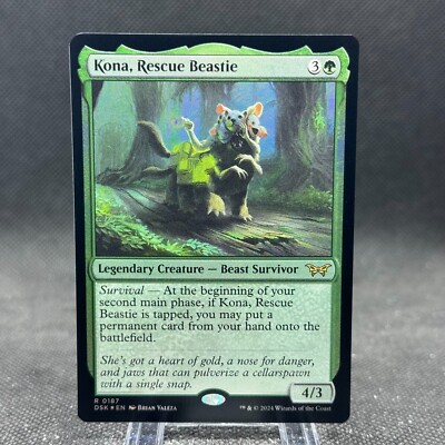 Kona, Rescue Beastie (0187) Foil Duskmourn Magic the Gathering MTG