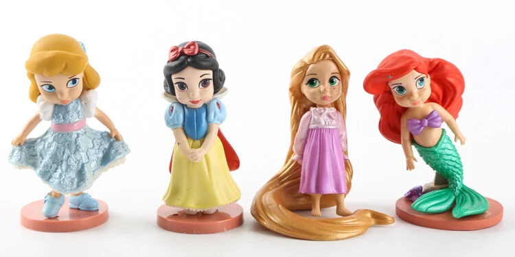 11Pcs/Set Disney Princess Cinderella Ariel Snow White Figure Toys Cake Topper - Image 4 of 4