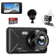 Dual Dash Cam w/ 32 GB memory/ 4.0" LCD Screen/ Full 1080P HD Front  Rear
