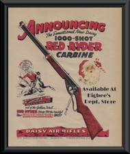 A Xmas Story Movie Red Ryder BB Gun Higbees Flyer On 70 Year Old Paper *171