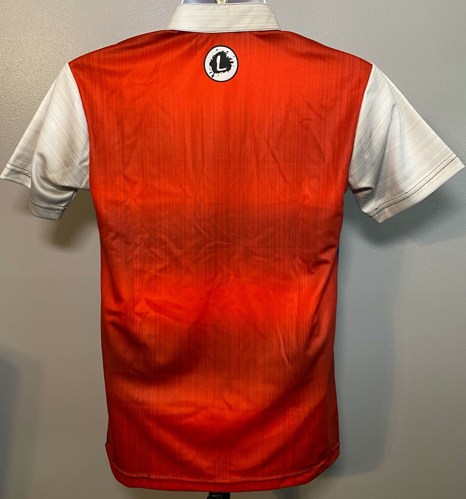 Ebonite Bowling 1/4 Sash Zip Jersey Shirt By Logo Infusion Red White