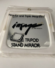 Vtg Mon Image 1986 Tripod Cosmetic Stand Mirror Regular And 3x Magnified Read