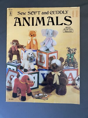 Craft Course Sew Soft and Cuddly Animals Cat, Horse, Elephant, Lamb, Monkey