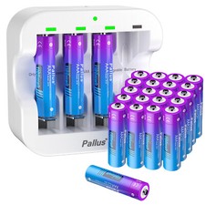 24PCS 1100mWh AAA Rechargeable Lithium Batteries 1.5V Li-ion AAA Battery Charger 3.50 per gallon