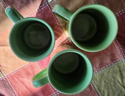 Royal Norfolk Greenbrier International Mugs Set Of 3 Color Green Lime | eBay